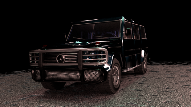 Mercedes G class royalty-free 3d model - Preview no. 6