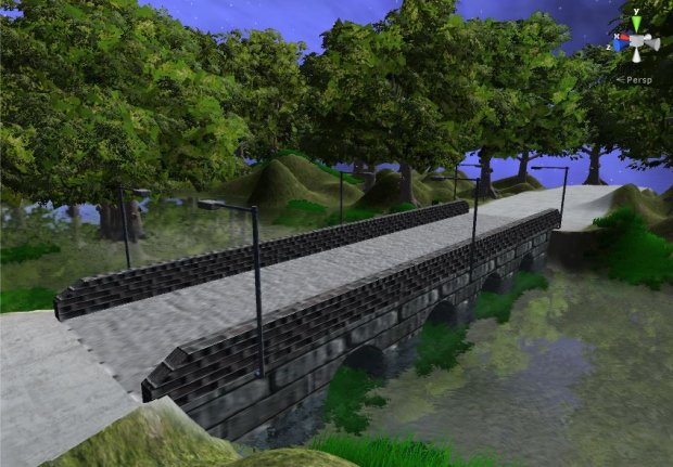 Puente moderno royalty-free modelo 3d - Preview no. 7