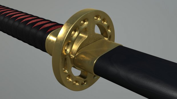 Katana与鞘 royalty-free 3d model - Preview no. 4