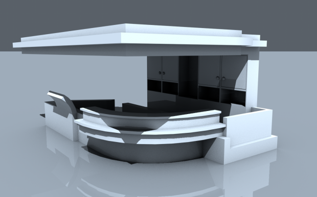 Kahve Kiosk royalty-free 3d model - Preview no. 4