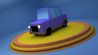 low poly car  3d model