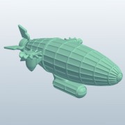 Steampunk Vehicle Dirigible v1 3d model