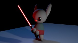 miecz świetlny z króliczkiem bunnykill 3d model