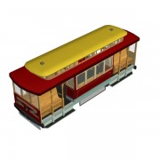 trolley car v1  3d model