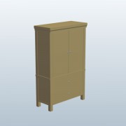 Farmhouse Armoire Pine V1  3d model