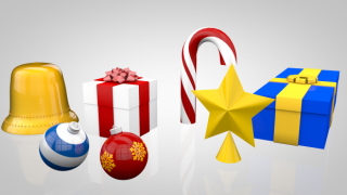 decorações de Natal 3d model