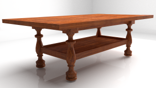 Houten tafel 3d model