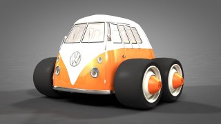 Rigged Toy Car 3d model