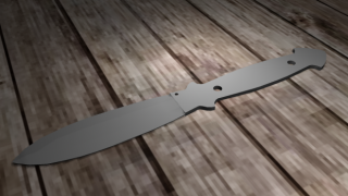 coltello classico 3d model