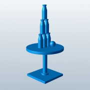 Mjölkflaska kasta spel v1 3d model