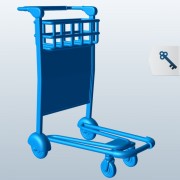 Airport Luggage Cart v1  3d model