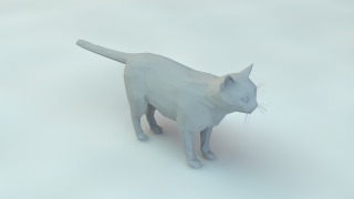 Low poly cat 3d model