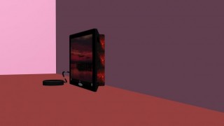 Android Box付きテレビ 3d model