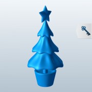 Árvore de Natal de aparência funky v1 3d model