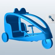 現代人力車v1 3d model