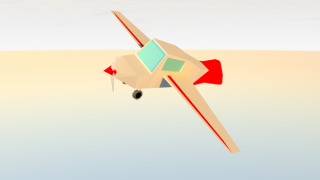 Low Poly airplane 3d model