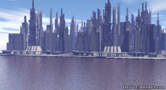 Sci-Fi in der Innenstadt 3d model