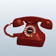 Téléphone rotatif sur base v1 3d model