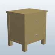 Farmhouse Night Table Pine v1  3d model