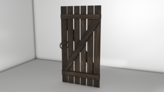 Houten deur 3d model