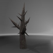 Albero morto basso poli 3d model