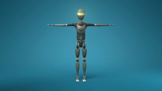 科幻男机器人 3d model