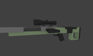 Low poly Sniper 3d model