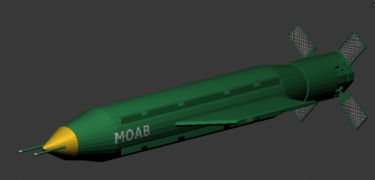 Bomb GBU-43B (MOAB) 3d model