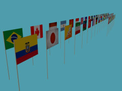 Flags 3d model