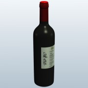  mL Wine Bottle v1  3d model