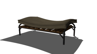 metalen bed 3d model