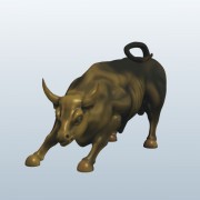 Statua del toro in carica di Wall Street v1 3d model