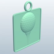 Pallina da golf su Tee v1 3d model