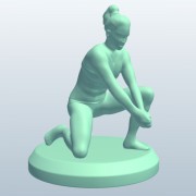 FemaleBeachVolleyball ReadyStance v1  3d model