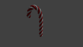 Bastão de doces de Natal 3d model