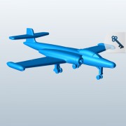 与翼尖燃料罐v1的战斗机 3d model