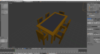 Table and Chairs 3d model