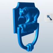 Bear Door Knocker v1 3d model