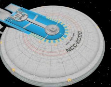 USS Excelsior NCC 2000 3d model