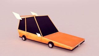 Low Poly Cartoon Car 3d model