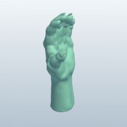 Hombre lobo mano v1 modelo 3d