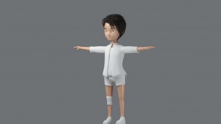 personaggio anime alto 3d model