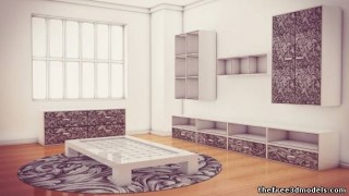 Conjunto de muebles modelo 3d