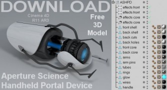 Portal Waffe 3d model