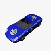  slot car blue SG v1  3d model