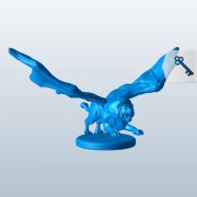 En lejon med fladdermus v1 3d model