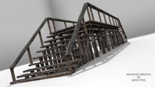 Houten brug 3d model