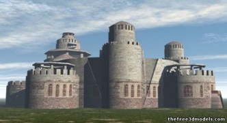 Oosterse oude Casttle 3d model