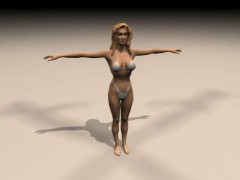 Sexy Blonde Female - Lingerie  3d model