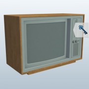 Oude televisieserie uit de jaren 80 v2 3d model